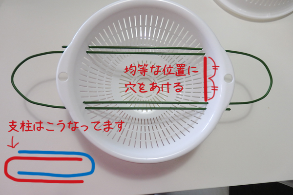 水耕栽培 容器 バケツ ザル 園芸支柱 DIY